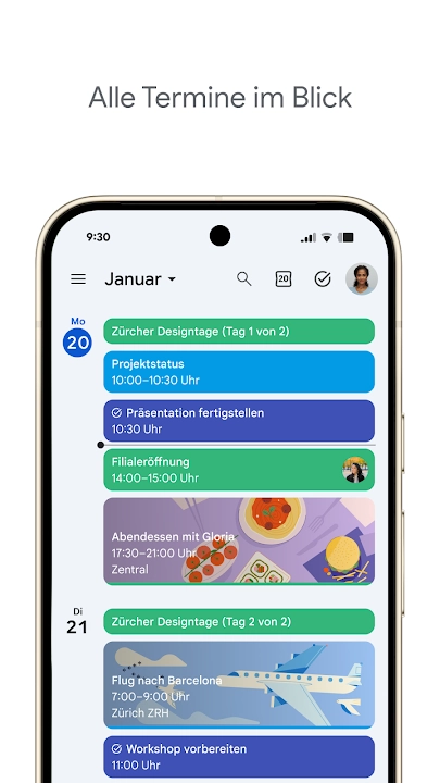 Google Kalender screenshot