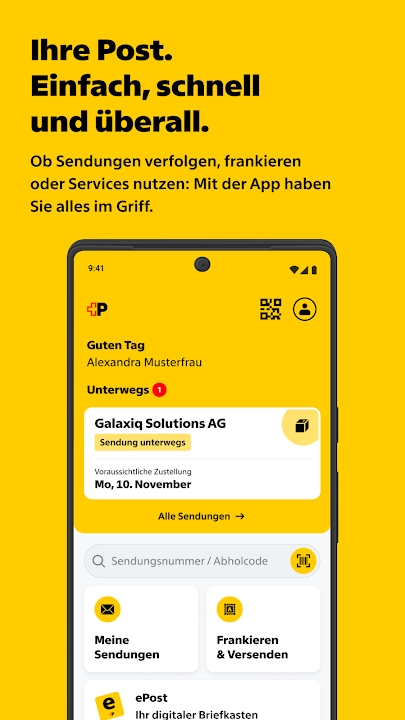 Die Schweizerische Post screenshot