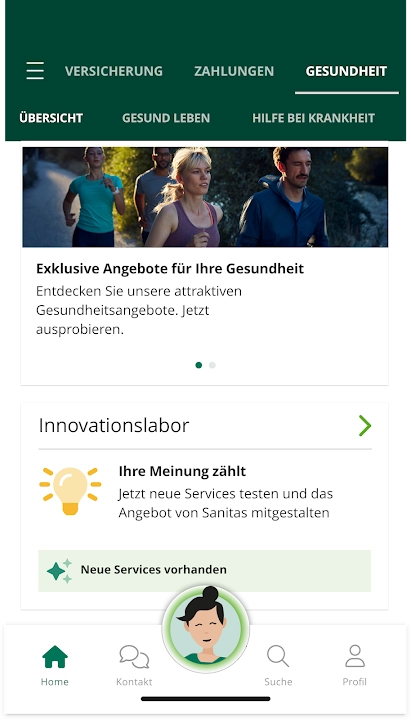 Sanitas Portal screenshot